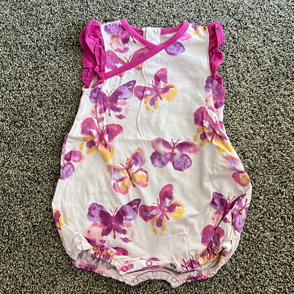 Burt’s bees baby butterfly baby romper